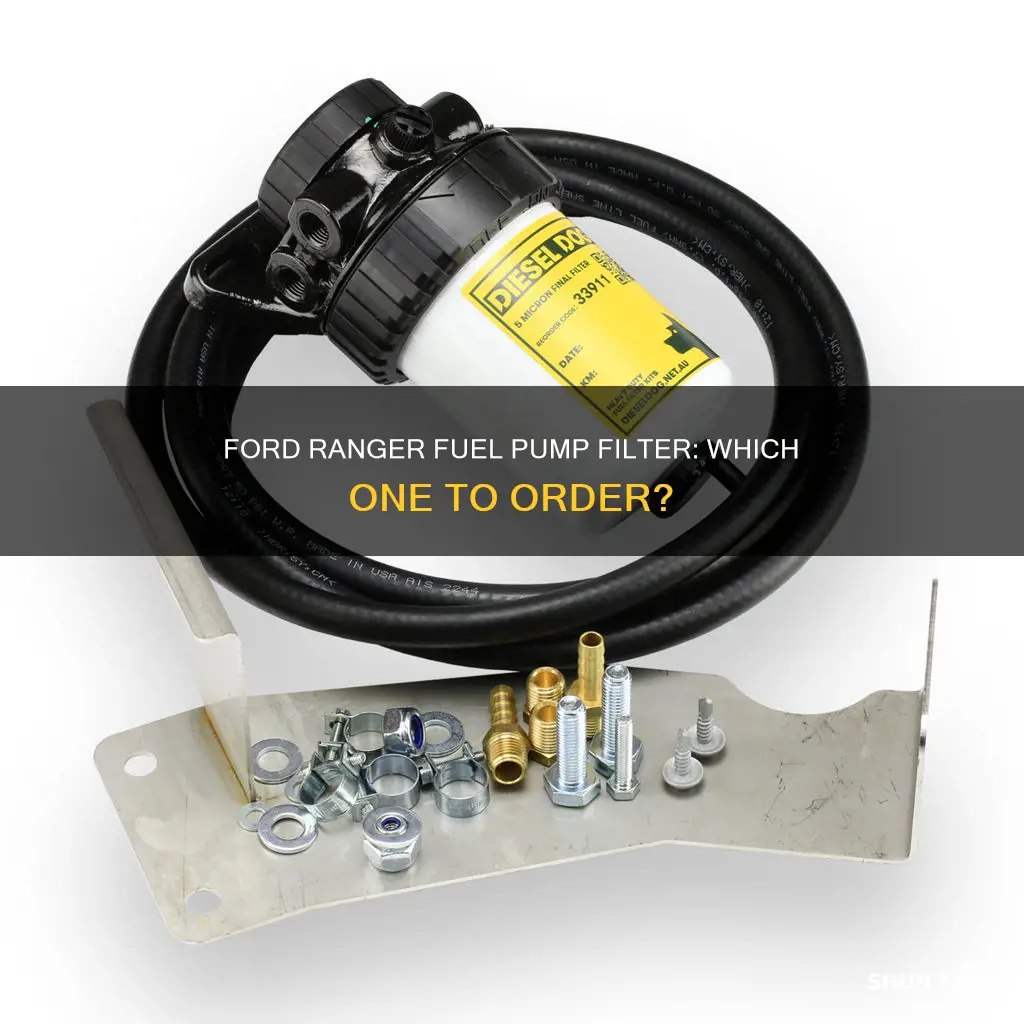 what fuel pump filter to order for 1999 ford ranger
