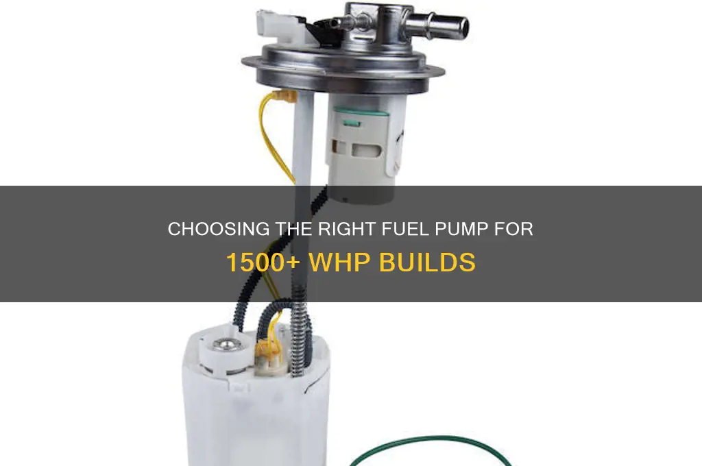 what fuel pump for 1500 whp