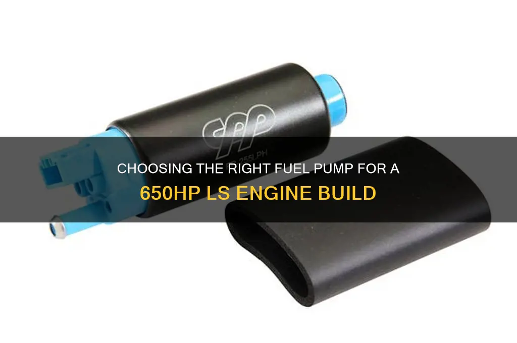 what fuel pump for 650hp ls engine