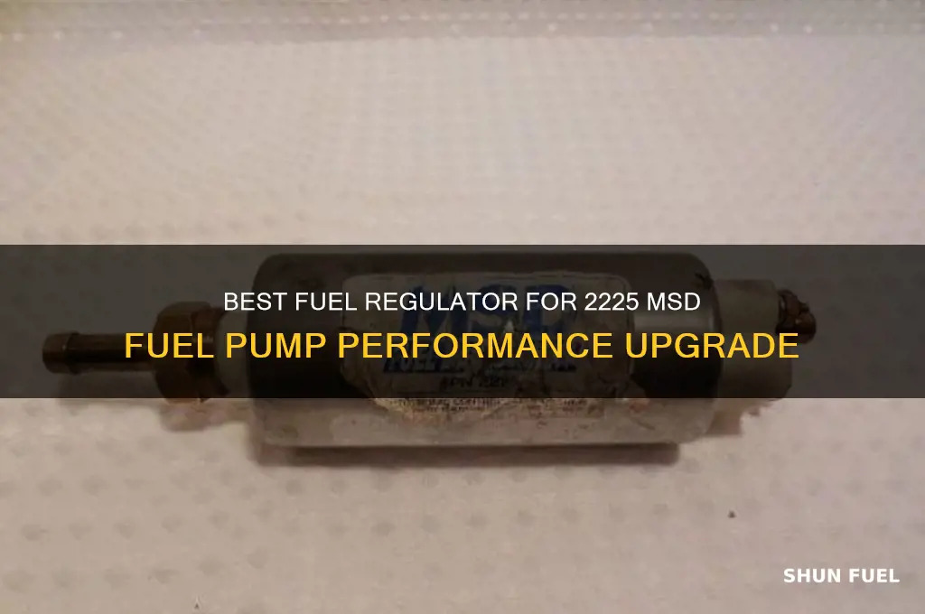 what fuel regulator to run with 2225 msd fuel pump