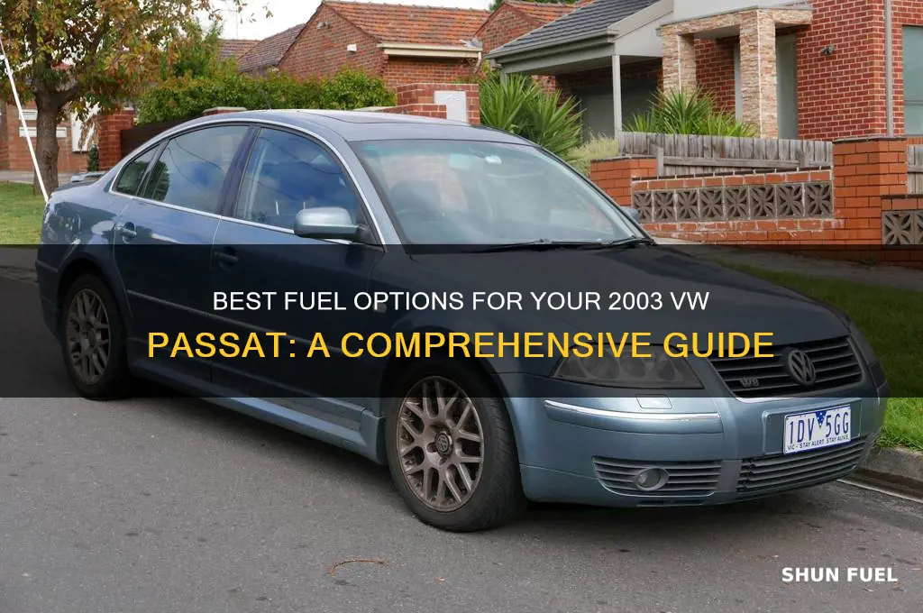 what fuel should i use in 2003 vw passat