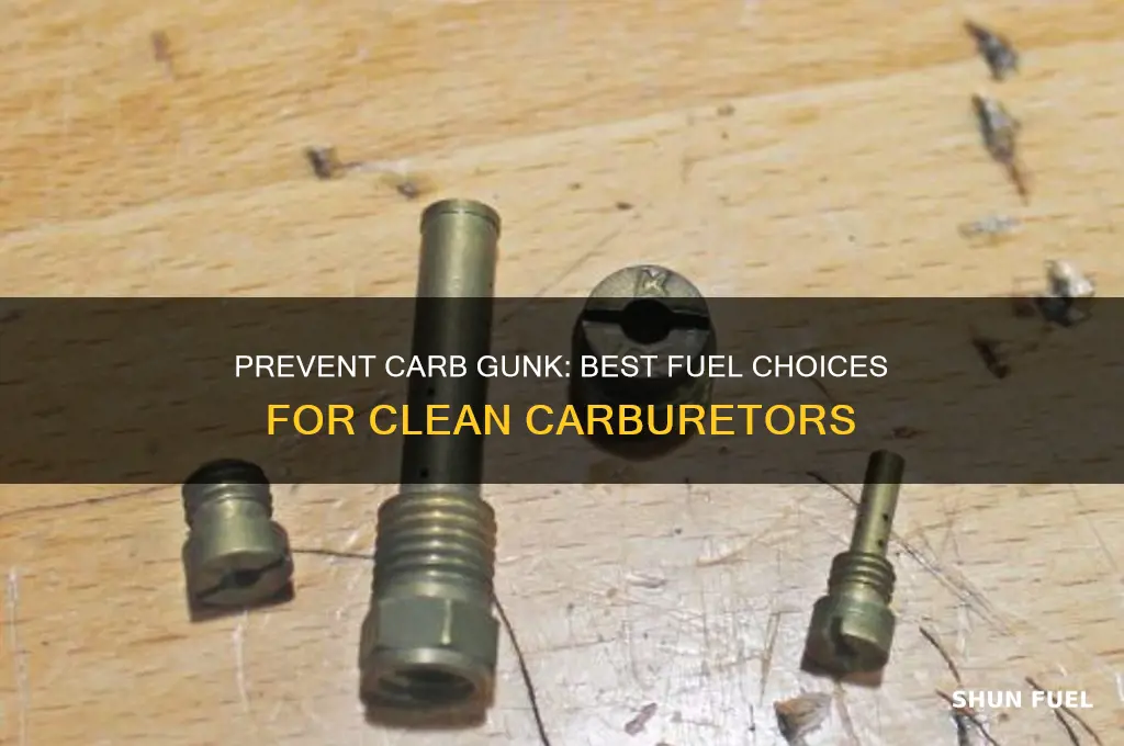 what fuel should i use to keep carbs from gunking
