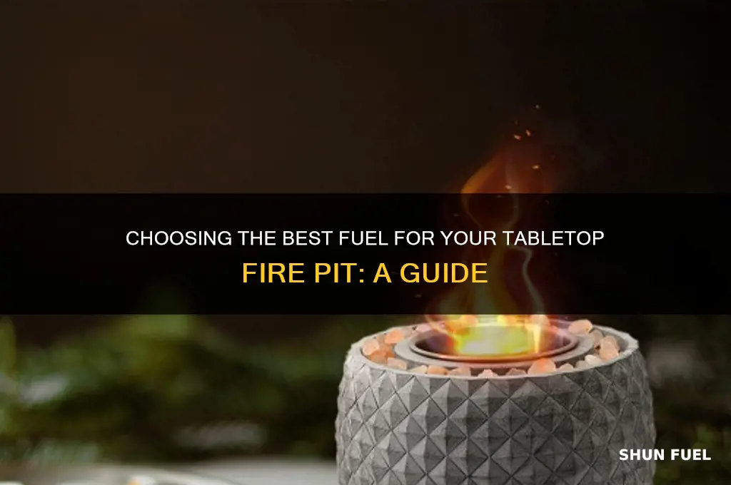 what fuel to use for tabletop fire pit