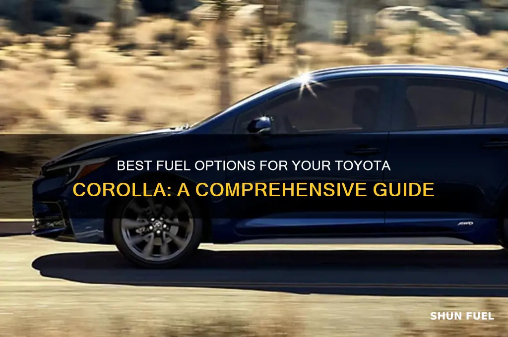 what fuel to use for toyota corolla