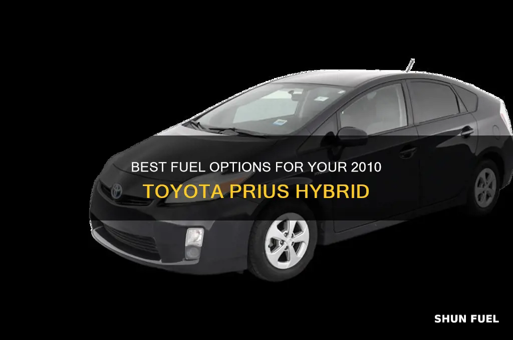 what fuel to use in 2010 prius