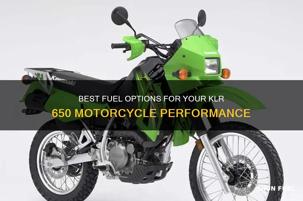 what fuel to use in klr 650