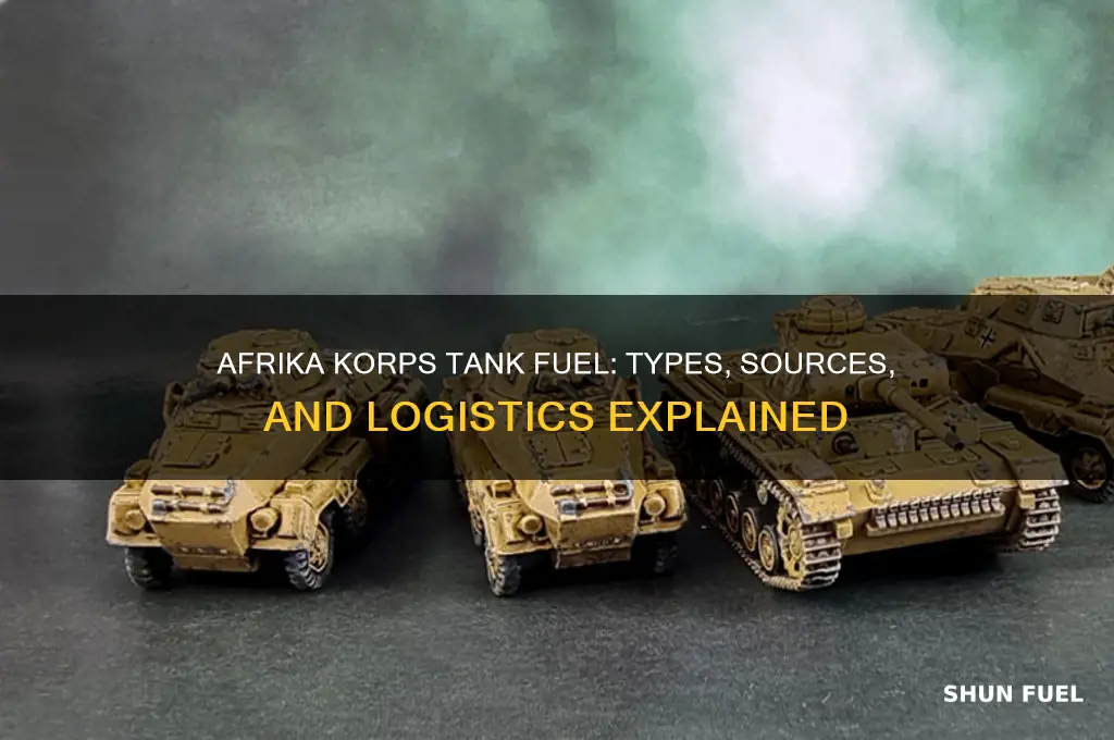 what fuel used in tanks in afrika corp