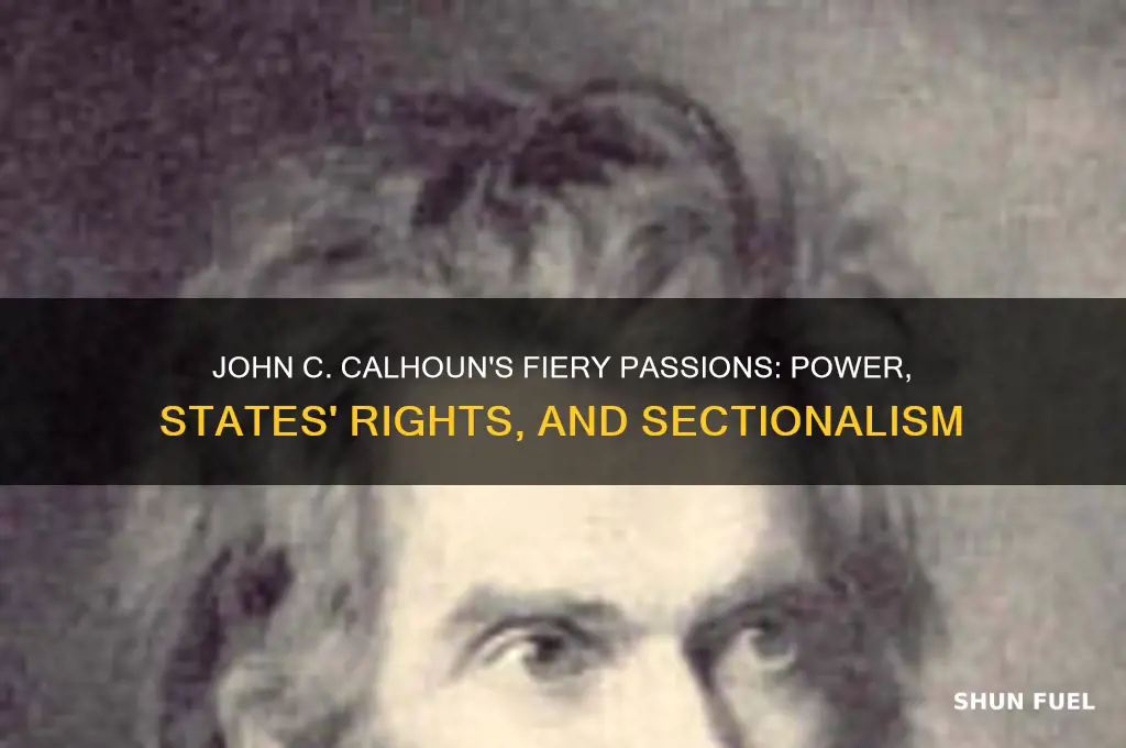 what fueled john c calhoun