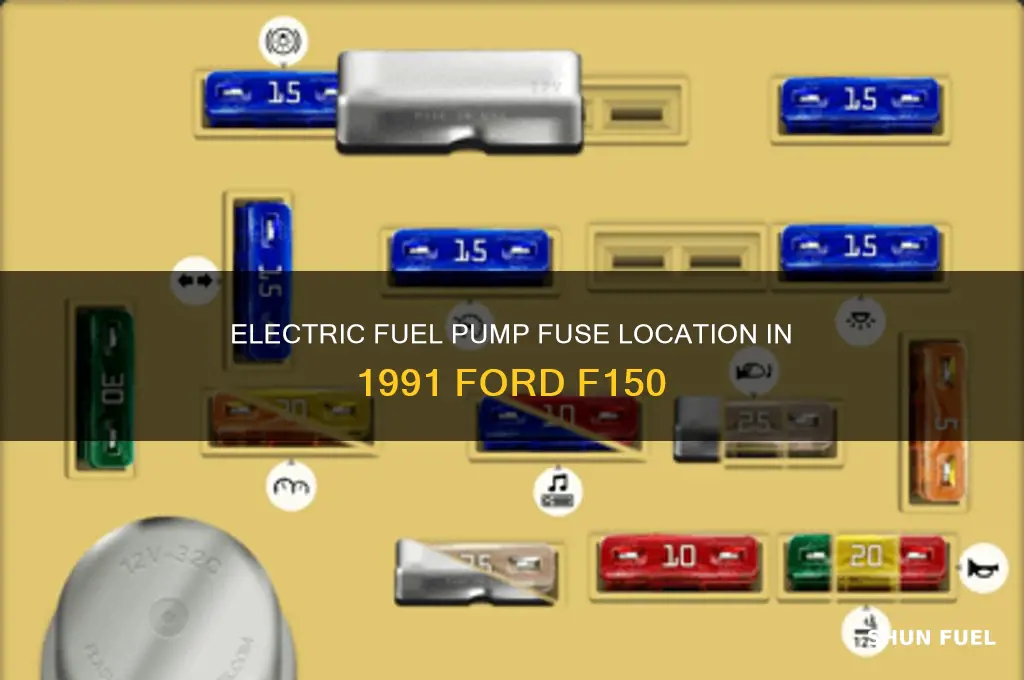 what fuse runs the electric fuel pump on 91 f150