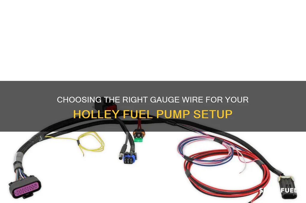 what gauge wire for holley fuel pump