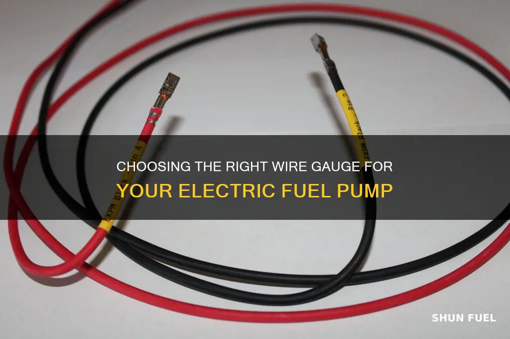 what gauge wire should be used for electric fuel pump