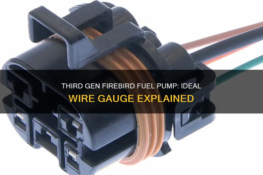 what gauge wire third gen firebird fuel pump