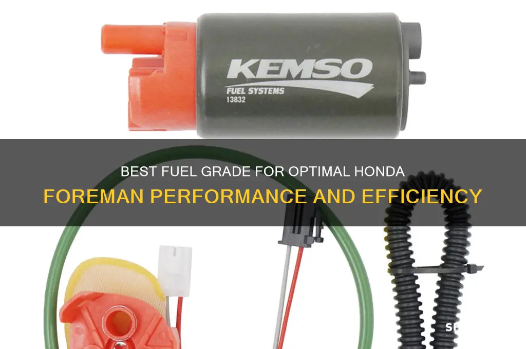 what grade fuel to use in honda foreman