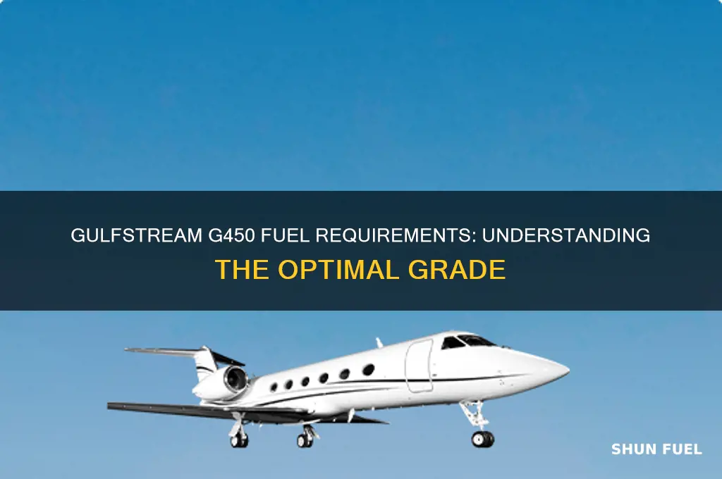 what grade of fuel does the gulfstream g450 use