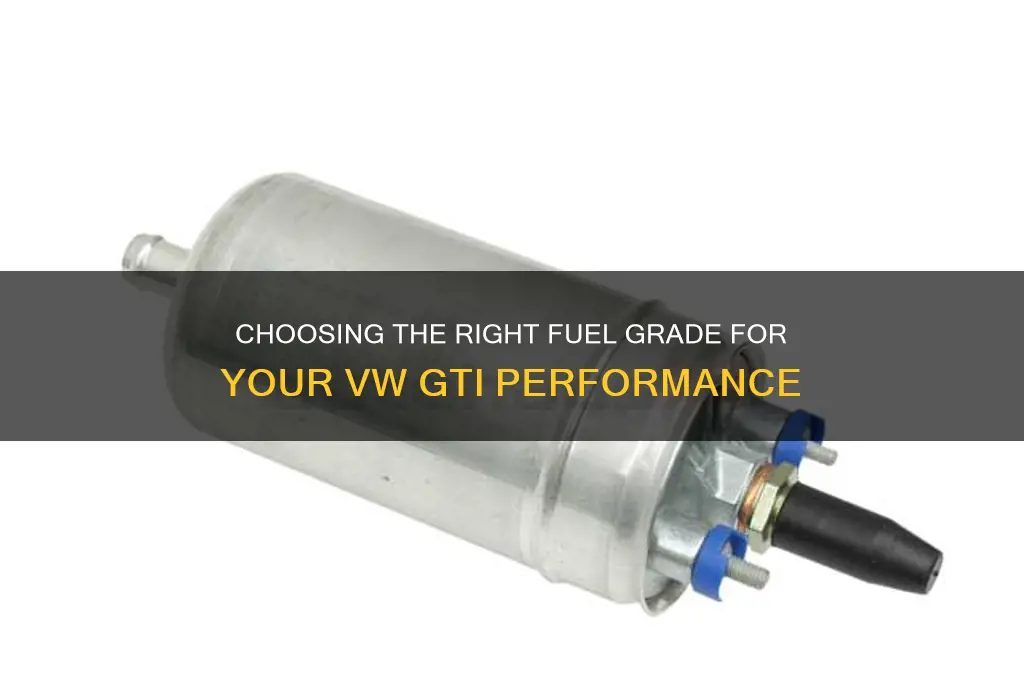 what grade of fuel should i use vw gti