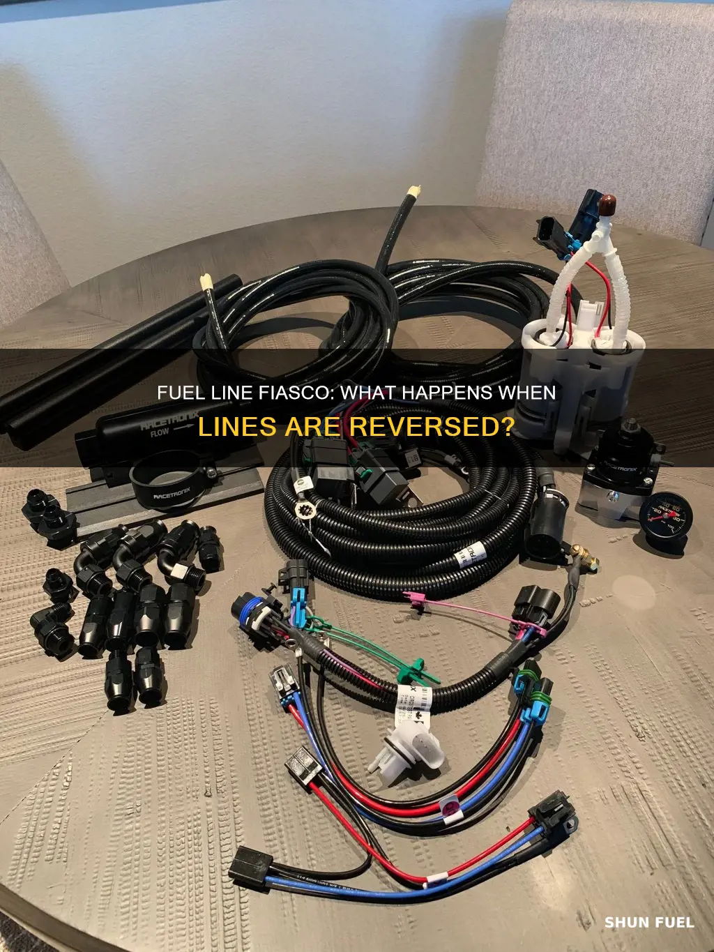 what happens if fuel lines are backwards