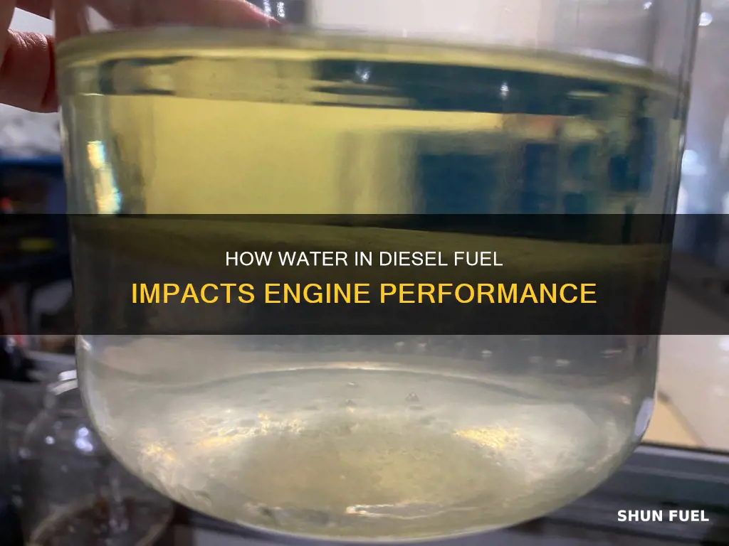 what happens if there is water in diesel fuel
