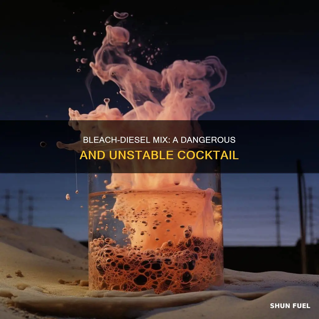 what happens if you mix bleach with diesel fuel