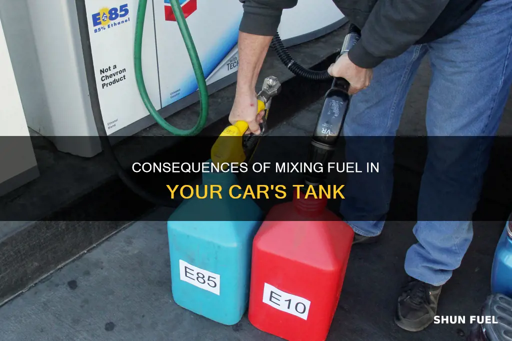 what happens if you put mixed fuel in a car