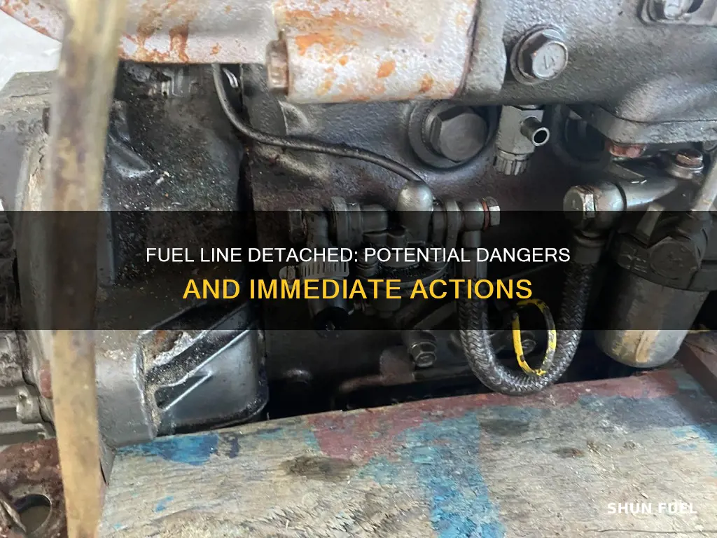 what happens when a fuel line comes off
