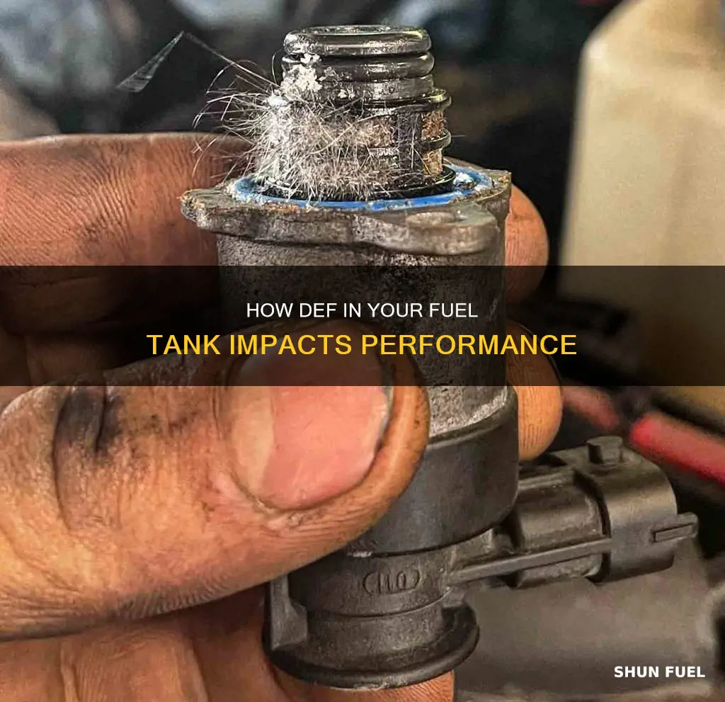 what happens when def is added to fuel tank