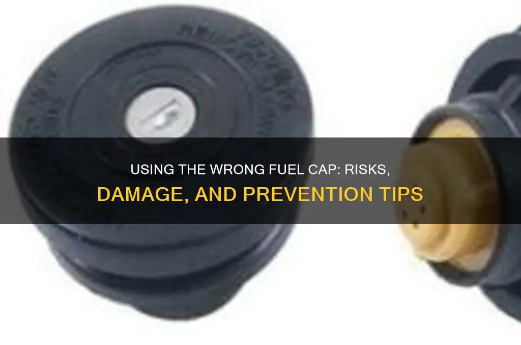 what happens when use wrong fuel cap
