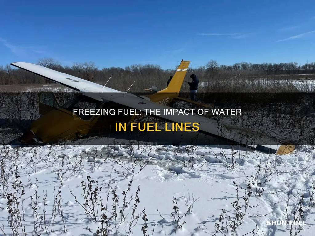 what happens when water freezes in fuel lines