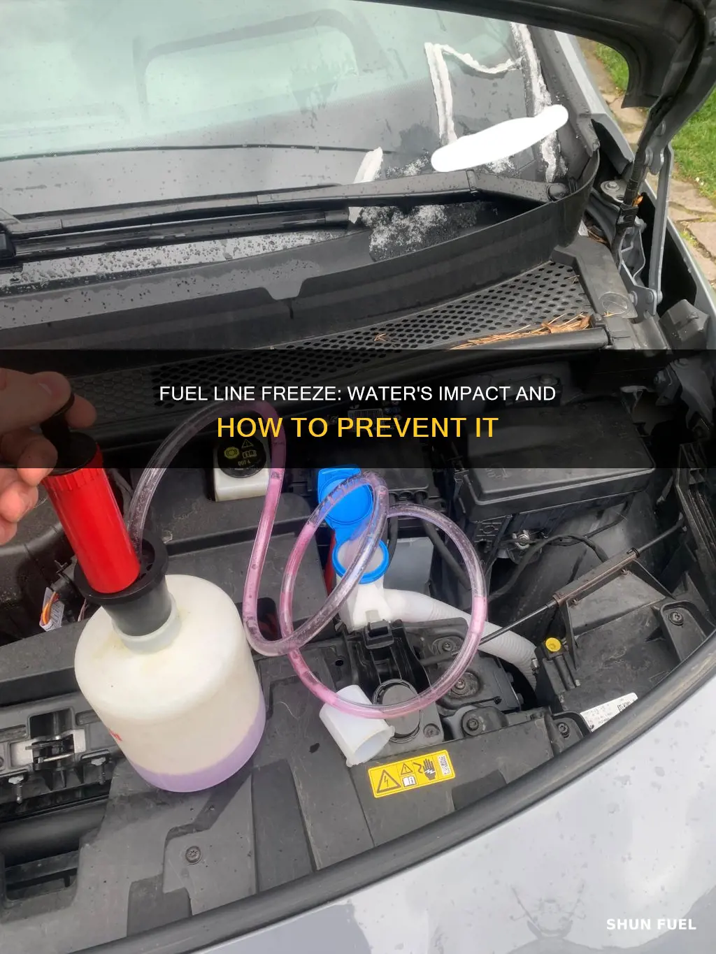 what happens when water freezes in fuel lines