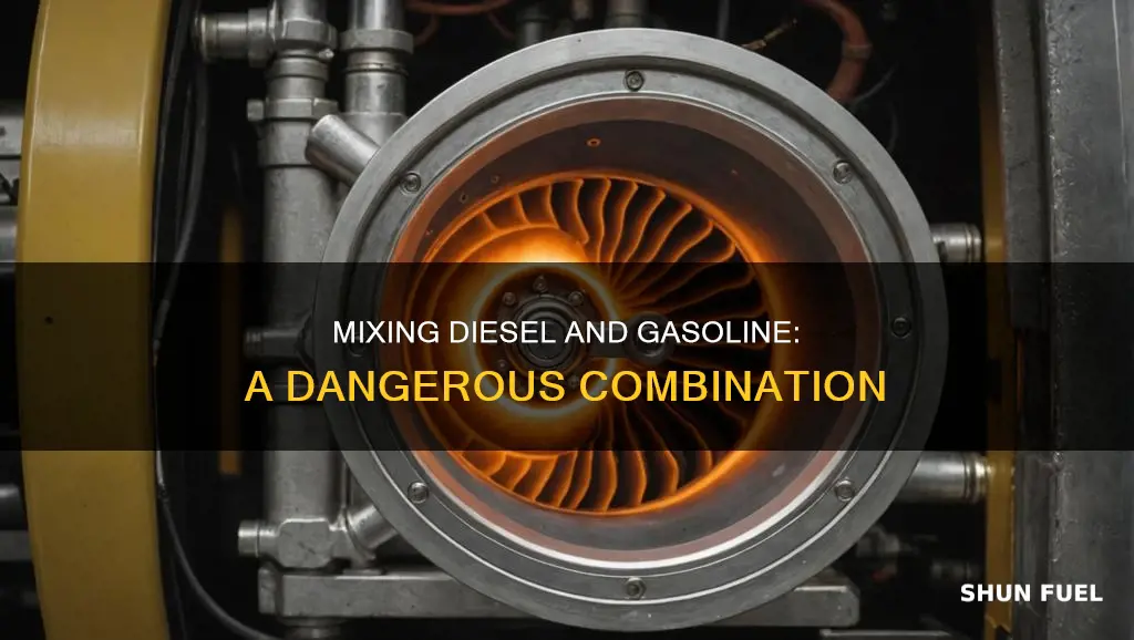 what happens when you mix diesel fuel and gasoline