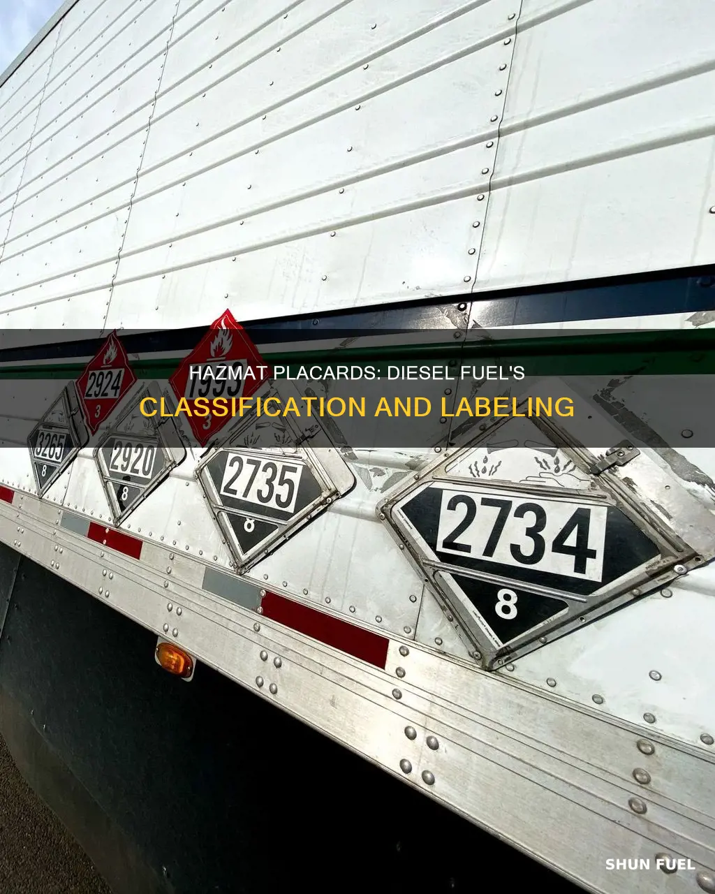 what hazmat placard is diesel fuel