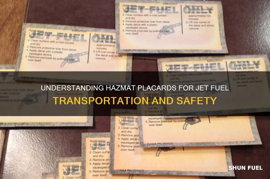 what hazmat placard jet fuel