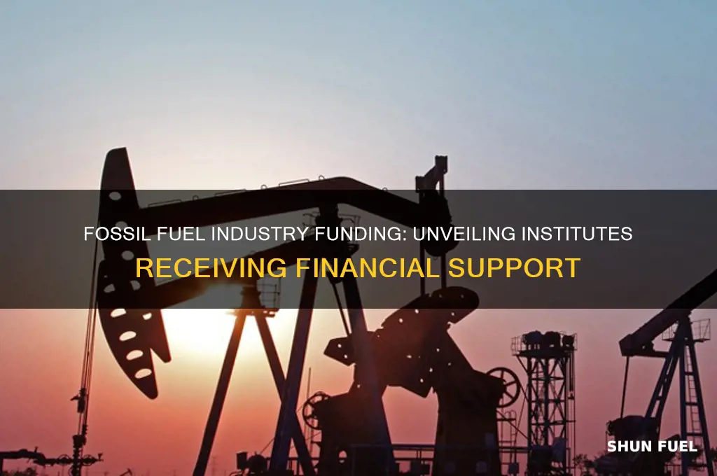 what institutes are funded by the fossil fuel industry