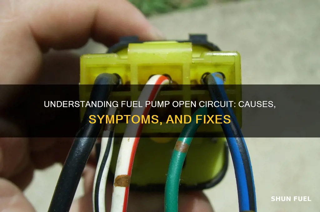 what is a fuel pump open circuit mean