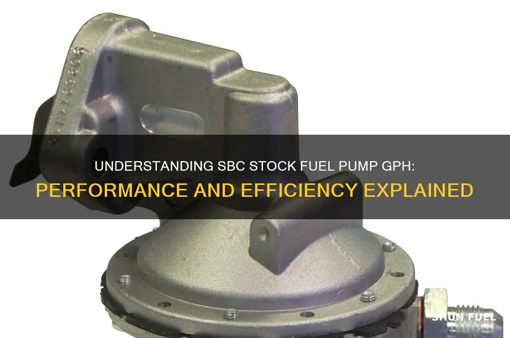 what is a sbc stock fuel pump gph