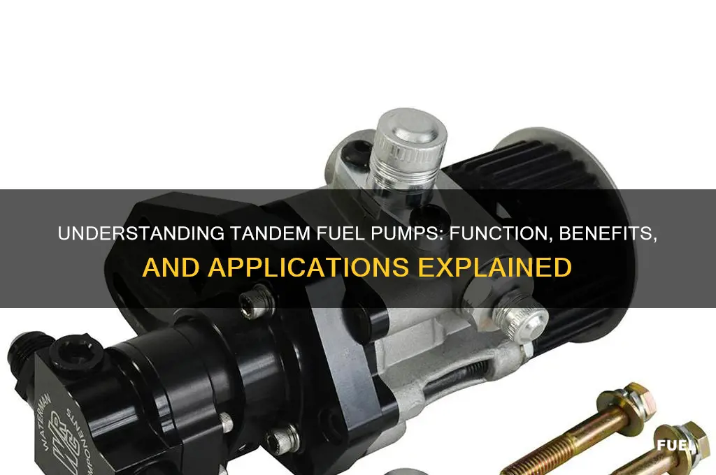 what is a tandem fuel pump