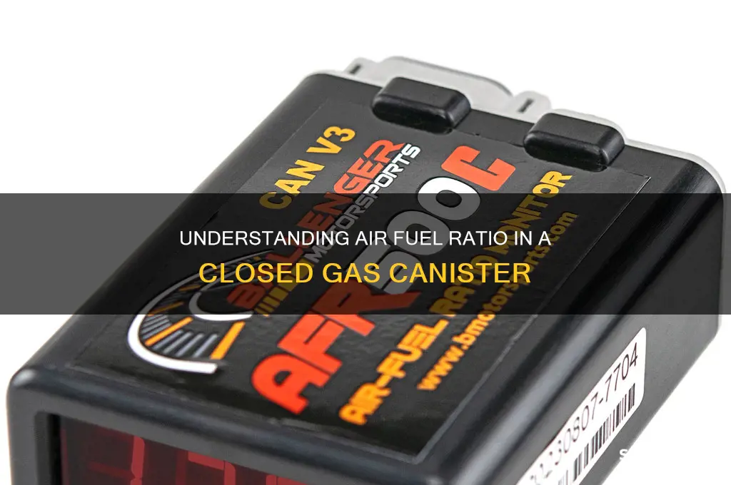 what is air fuel ratio in closed can of gas