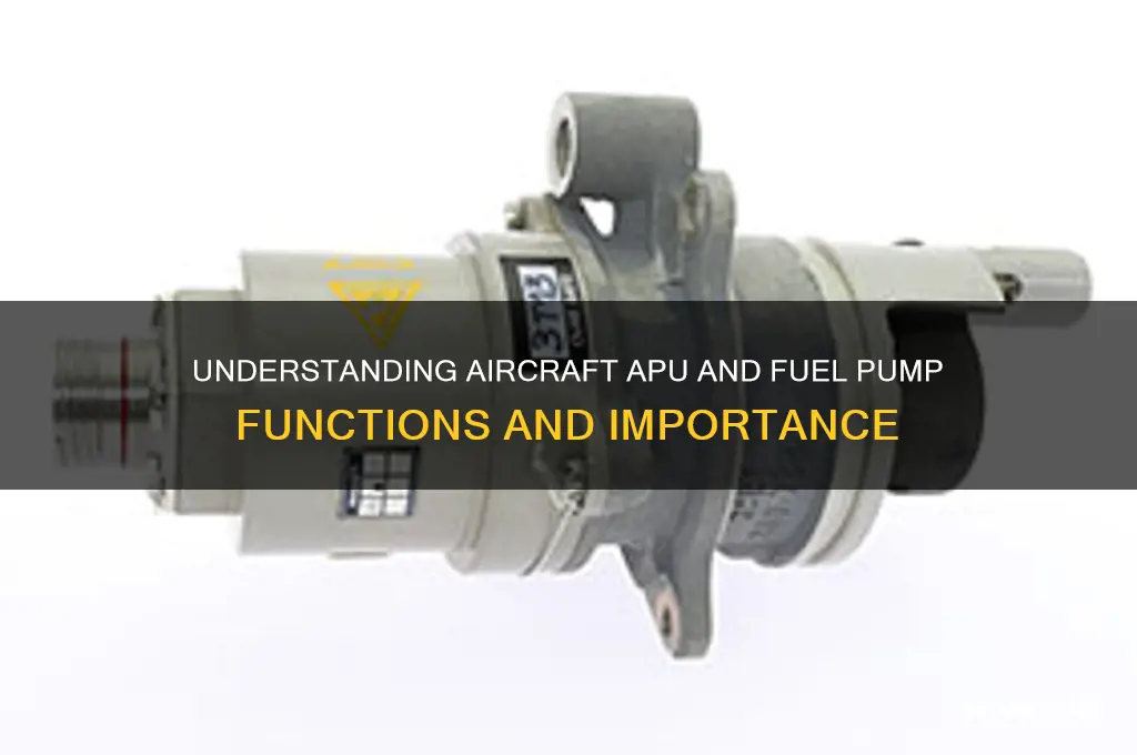 what is apu and fuel pump on plane