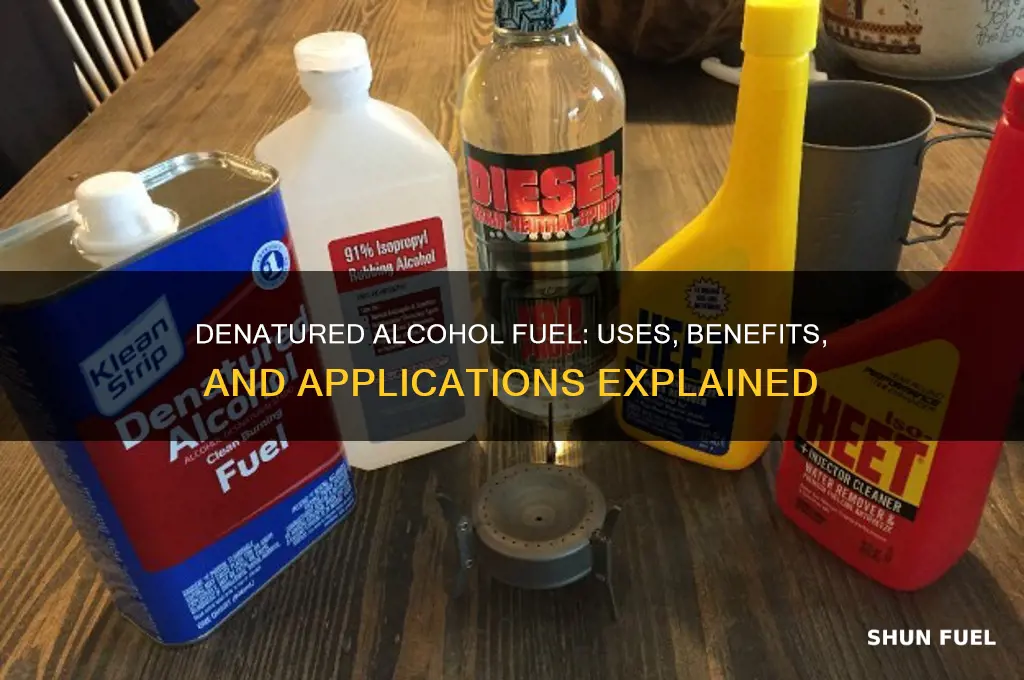 what is denatured alcohol fuel used for