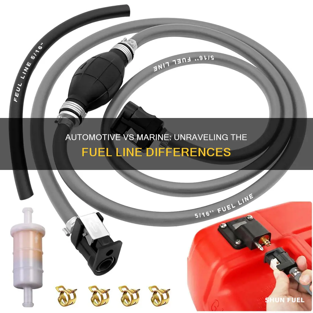 what is difference automotive or marine grade fuel lines