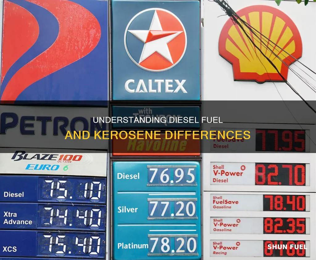 what is difference between diesel fuel and kerosene