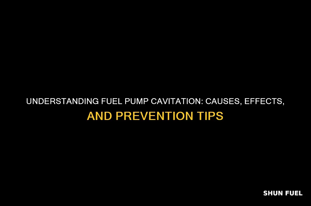 what is fuel pump cavitation