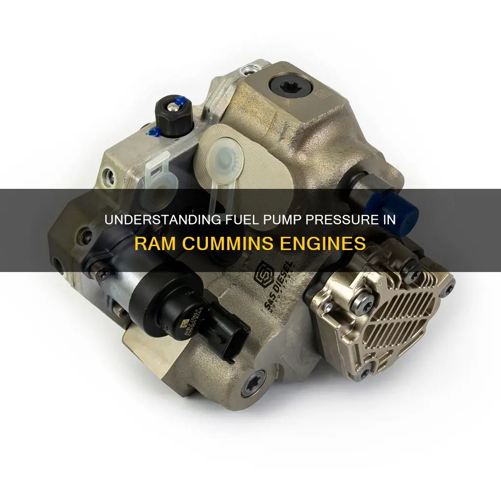 what is in tank fuel pump pressure 06 ram cummins