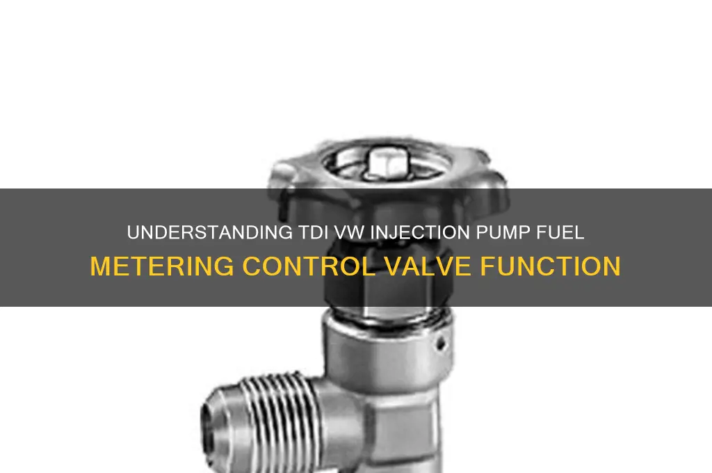what is injection pump fuel metering control valve tdi vw