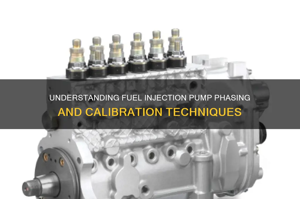 what is phasing and calibration of fuel injection pump
