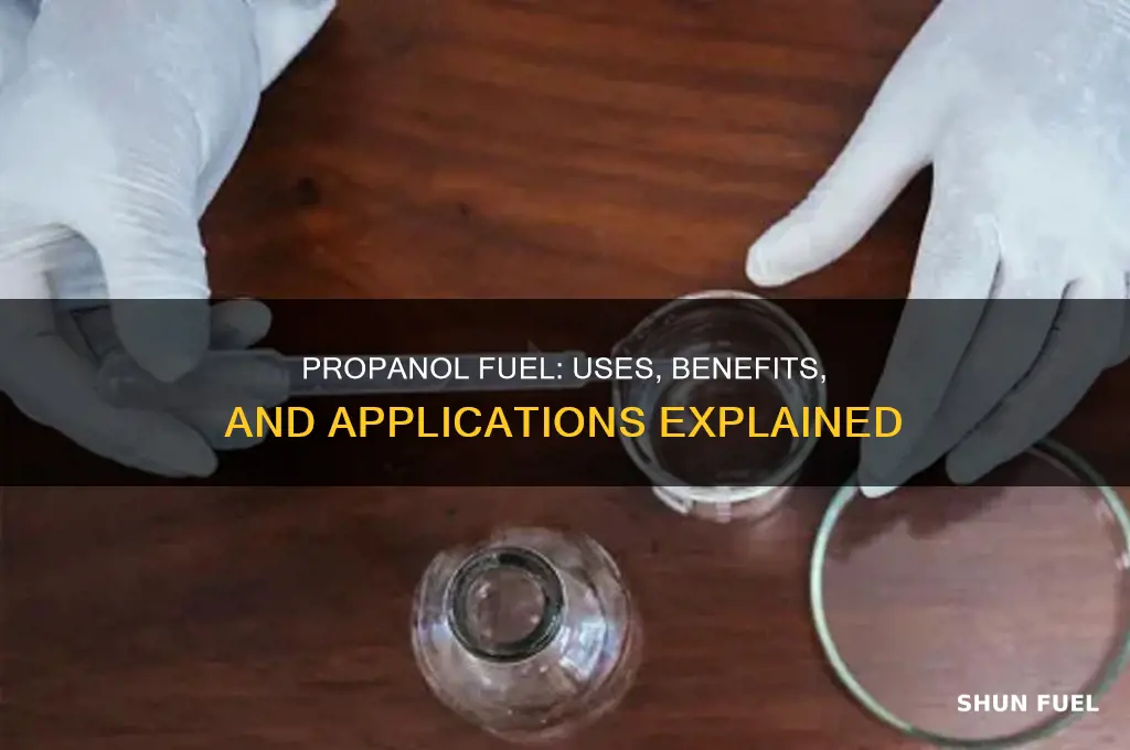 what is propanol fuel used for