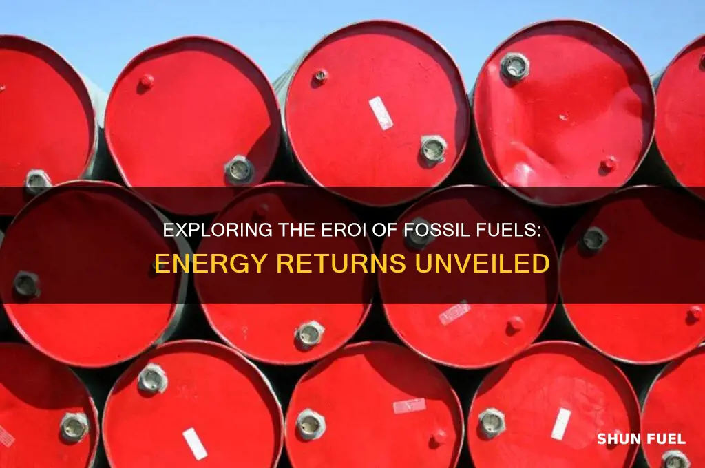 what is roughly the eroei of some fossil fuels products