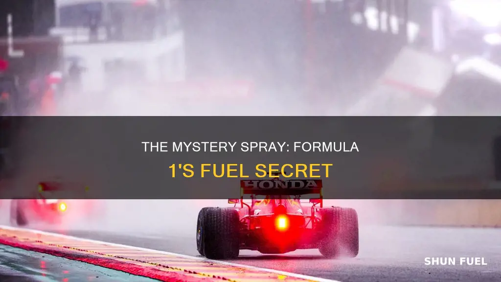 what is sprayed on formula 1 cars at fuel