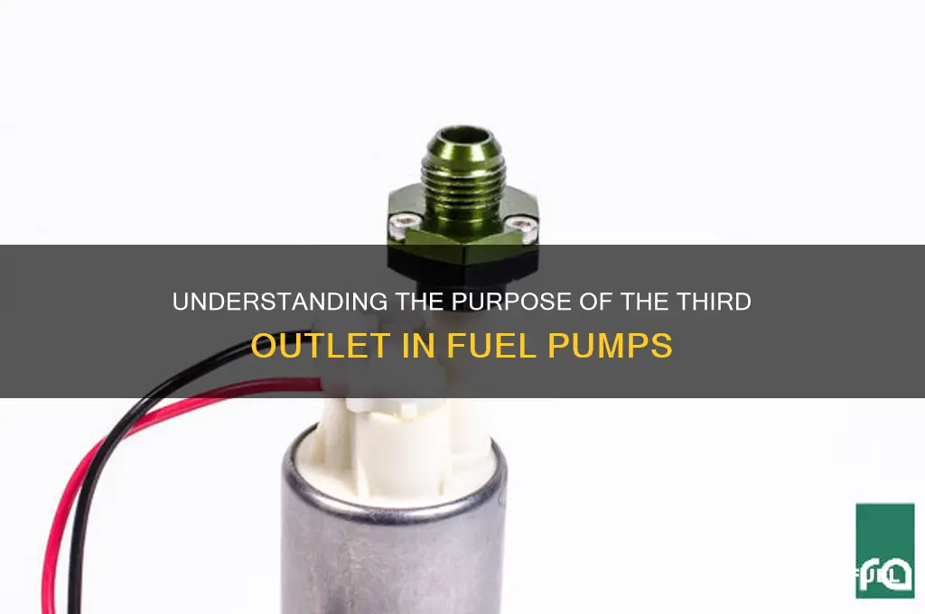 what is the 3rd outlet for in fuel pump