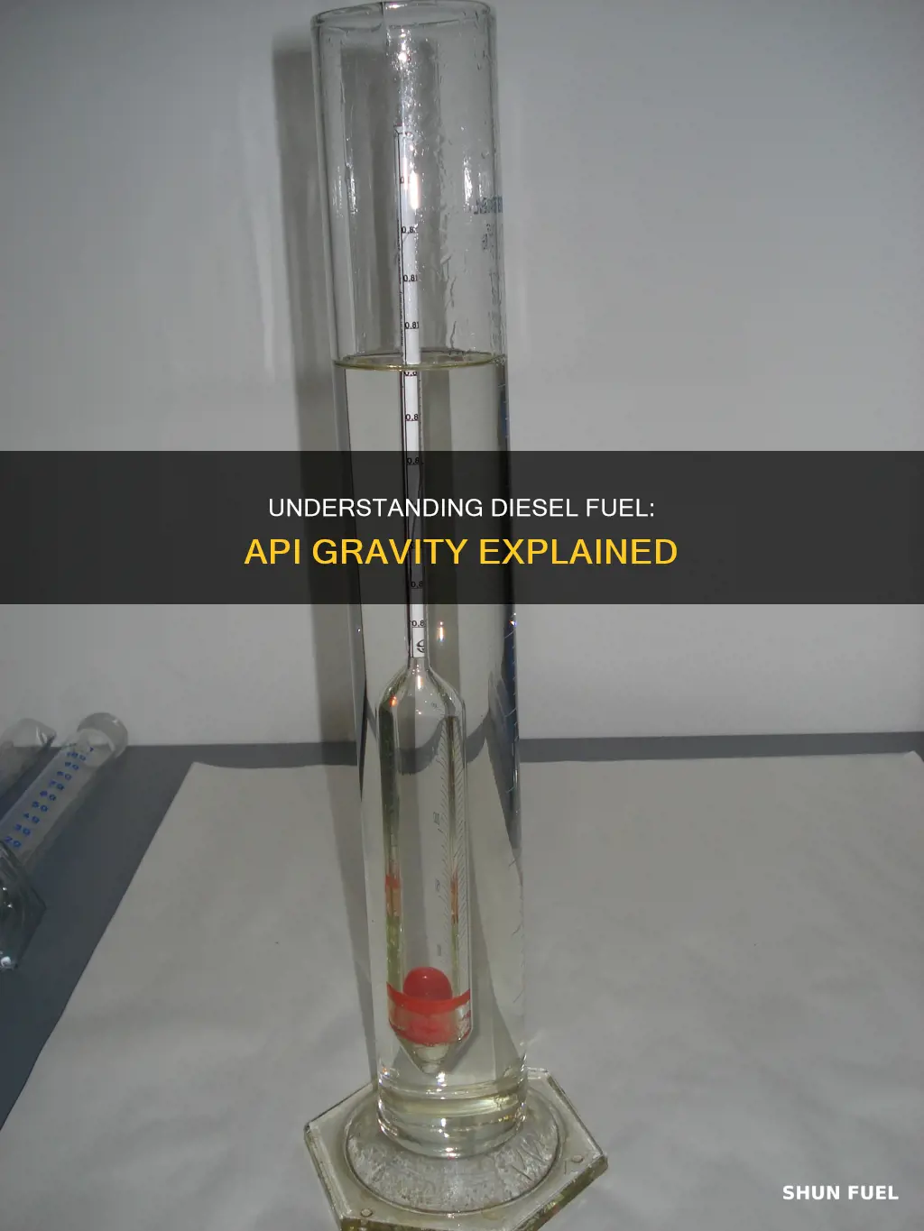 what is the api gravity of diesel fuel