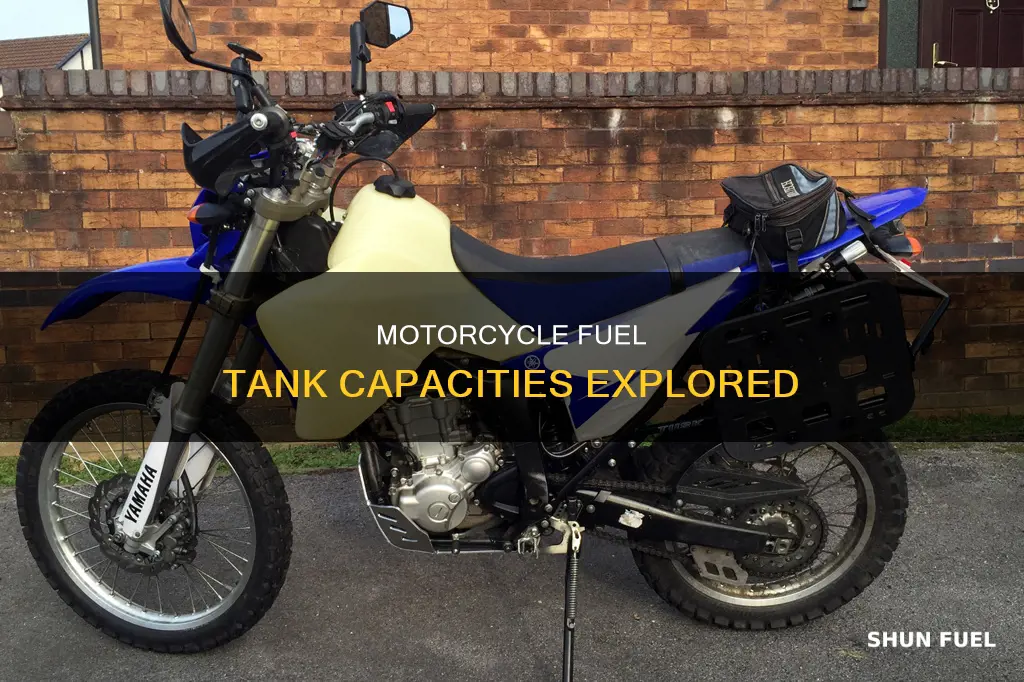 what is the average fuel tank capacity of a motorcycle
